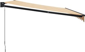 vidaXL Τέντα Πτυσσόμενη Κίτρινη/Λευκή 4,5 x 3 μ. Ύφασμα και Αλουμίνιο