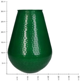 Βάζο Πράσινο Αλουμίνιο 23.5x23.5x31cm - Αλουμίνιο - 05154786