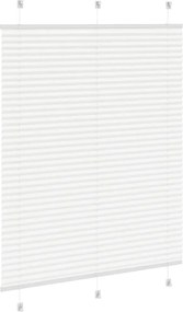 vidaXL Πλισέ περσίδα Λευκό 105x150 cm Πλάτος υφάσματος 104,4 cm