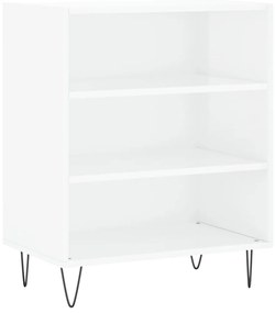 vidaXL Ραφιέρα Γυαλιστερή Λευκή 57 x 35 x 70 εκ. από Επεξεργ. Ξύλο