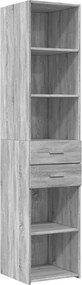 vidaXL Ντουλάπι Γκρι Sonoma 40x42,5x185 εκ. από Επεξεργασμένο Ξύλο