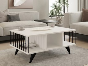 Τραπεζάκι Σαλονιού Λευκό CEPOFO 90x60x40