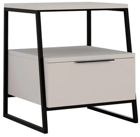 Intrahome Κομοδίνο Johana Intrahome μαύρο-εκρού 45x40x50εκ | SKU: INTRAPA-220112275