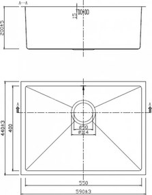 Karag BL786 Satine 59x44 - Ανοξειδωτος Νεροχυτης