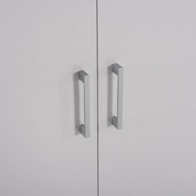 Ντουλάπα ρούχων δίφυλλη REAL χρώμα λευκό 60x42x180