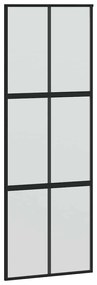 vidaXL Συρόμενη πόρτα με σετ υλικού 90x205 cm από γυαλί&Αλουμίνιο