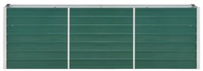 vidaXL Ζαρντινιέρα Υπερυψωμένη Πράσινη 240x40x77 εκ. Γαλβαν. Χάλυβας