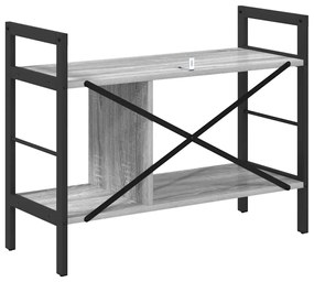 vidaXL Ράφι Βιβλίων Γκρίζο Σονομα 75 x 30 x 58,5 εκ.