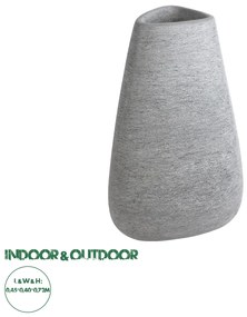 20796 GloboStar® Artificial Garden OXFORD 20796 Επιδαπέδιο Πολυεστερικό Τσιμεντένιο Κασπώ Γλάστρα - Flower Pot Γκρι Μ45 x Π40 x Υ72cm