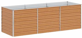 vidaXL Υπερυψωμένη Ζαρντινιέρα Ανοιχτό καφέ 240 x 80 x 77 cm