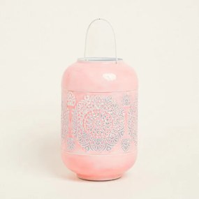 Beauty Home ΦΑΝΑΡΙ ΜΕΤΑΛΙΚΟ ΡΟΖ 30 x 20 cm