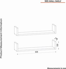 Wall Shelf Iris - White White