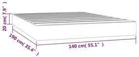 Στρώμα με Pocket Springs Μπλε 140 x 190 x 20 εκ. Υφασμάτινο - Μπλε