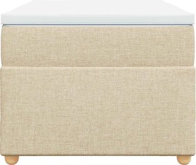 vidaXL Κρεβάτι Boxspring με Στρώμα Κρεμ 100 x 200 εκ. Υφασμάτινο