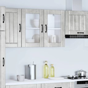 VidaXL Ντουλάπι τοίχου κουζίνας με γυάλινη πόρτα "Lucca