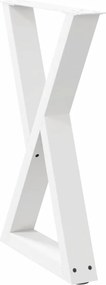 vidaXL Πόδια Τραπεζαρίας 2 τεμ. Λευκά 50x(72-73,3) εκ. Ατσάλι