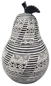 Διακοσμητικό Αχλάδι FIG209 14x14x20,5cm White-Black Espiel Polyresin