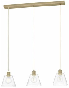 Φωτιστικό Οροφής - Ράγα 43634 Copley 3/E27 Gold Eglo Metal, Glass