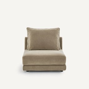 Πολυθρόνα σύνθεσης από stonewashed βελούδο, TIBERIO