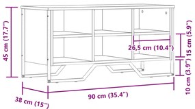 ΠΑΠΟΥΤΣΟΘΗΚΗ ΓΚΡΙ SONOMA 90X38X45,5 ΕΚ. ΑΠΟ ΕΠΕΞΕΡΓ. ΞΥΛΟ 848642