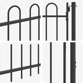 vidaXL Πύλη Φράχτη BOXTEL 103 x 175 cm Χάλυβας με επίστρωση πούδρας