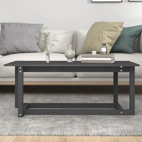 vidaXL Τραπεζάκι Σαλονιού Γκρι 110 x 55 x 45 εκ. από Μασίφ Ξύλο Πεύκου