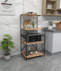 Ντουλάπι Μαύρο / Πεύκο BAFRO 60x45x124