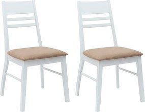 vidaXL Καρέκλες φαγητού 2 pcs Λευκό 43 x 54 x 89 εκ.
