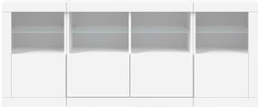 vidaXL Μπουφές με Φώτα LED Λευκός 163 x 37 x 67 εκ.