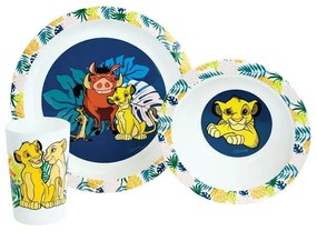 Παιδικό Σερβίτσιο Φαγητού Lion King Disney 006325 (Σετ 3τμχ) Yellow-Blue Ango 3 τμχ Πολυπροπυλένιο