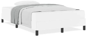 vidaXL Κρεβάτι με στρώμα Καθαρό Λευκό 120 x 200 cm Τεχνητό δέρμα