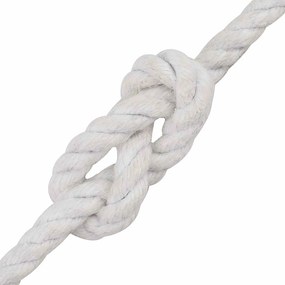 vidaXL Κωτόσχοινo 6 mm 250 m Λευκό 100% Βαμβάκι