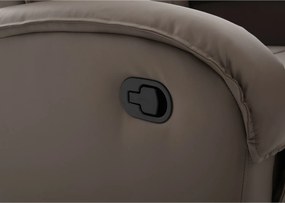 Πολυθρόνα Ανακλινόμενη ArteLibre CELAENO Καφέ PU 80x96x97cm