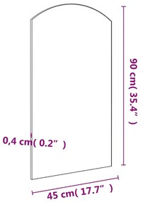 vidaXL Καθρέφτης 90 x 45 εκ. Γυάλινος