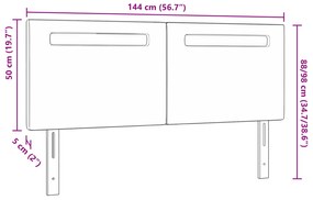 vidaXL κεφαλάρι  με απλό σχέδιο καφέ 140 εκ. από faux δέρμα
