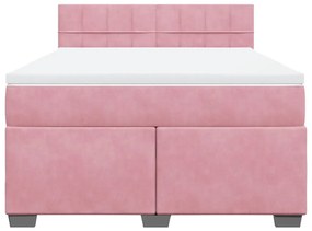 ΚΡΕΒΑΤΙ BOXSPRING ΜΕ ΣΤΡΩΜΑ ΡΟΖ 140X200 ΕΚ. ΒΕΛΟΥΔΙΝΟ 3288635