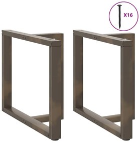 vidaXL Πόδια Τραπεζαρίας σε Σχήμα Τ, 2 τεμ. Μαύρο 90x35x(72-73) εκ. Ατσάλι