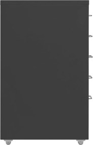 vidaXL Αρχειοθήκη Φορητή Ανθρακί 28 x 41 x 69 εκ. Μεταλλική
