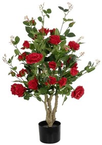 Τεχνητό Δέντρο Roses 21070 50x50x90cm Red GloboStar Πολυαιθυλένιο,Ύφασμα