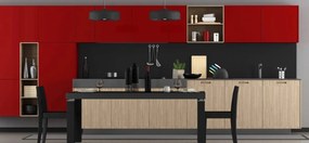 Intrahome Σύνθεση Έπιπλο Κουζίνας λευκου/Μαύρο 01-5441511 χρώματος βακελιτης Kαπλαμάς με blum μεντεσεδες και συρτάρια 10 ΜΕΤΡΑ ΤΡΕΧΟΝ 01-5441511