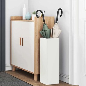 vidaXL Σχέδιο &amp; βάση αποθήκευσης Λευκό 15,5 x 15,5 x 49 εκ Μέταλλο