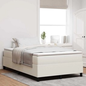 vidaXL Κρεβάτι με ελατήρια Κρέμα και Λευκό 120 x 200 cm