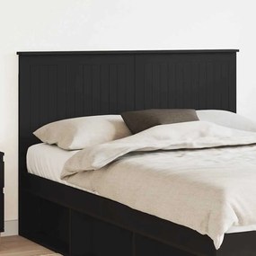 vidaXL Κεφαλάρι με κεφαλάρι Μαύρη Οξυά 140 cm Επεξεργασμένο ξύλο
