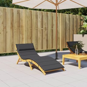 vidaXL Μαξιλάρι Ξαπλώστρας Μαύρο 180x60x4 εκ. από Ύφασμα Oxford