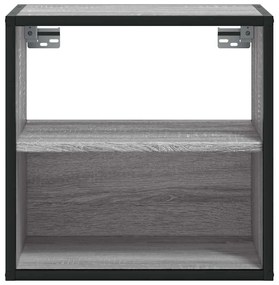 vidaXL Επίτοιχο κομοδίνο Grey Sonoma 40x31x39,5 cm