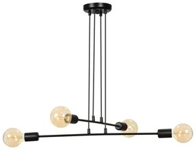 Κρεμαστό Φωτιστικό Οροφής 4xE27 Ατσάλι MULTIPO Made in Poland Emibig-696/4-Μαύρο 696/4
