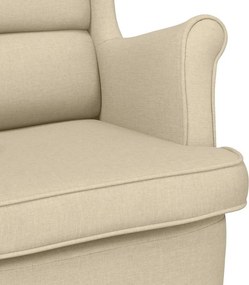 vidaXL πολυθρόνα Cream 74x84x100 cm Ύφασμα