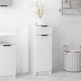 vidaXL Ντουλάπι Μπάνιου Γυαλιστερό Λευκό 32x33,5x90 εκ. Επεξεργ. Ξύλο