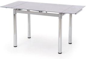Τραπέζι Houston 120, Γκρι, 75x70x96cm, 40 kg, Επιμήκυνση, Επεξεργασμένο γυαλί, Μέταλλο | Epipla1.gr