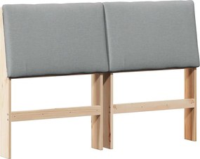 vidaXL Ταπετσαρισμένο κεφαλάρι Ανοιχτό γκρι 150 cm